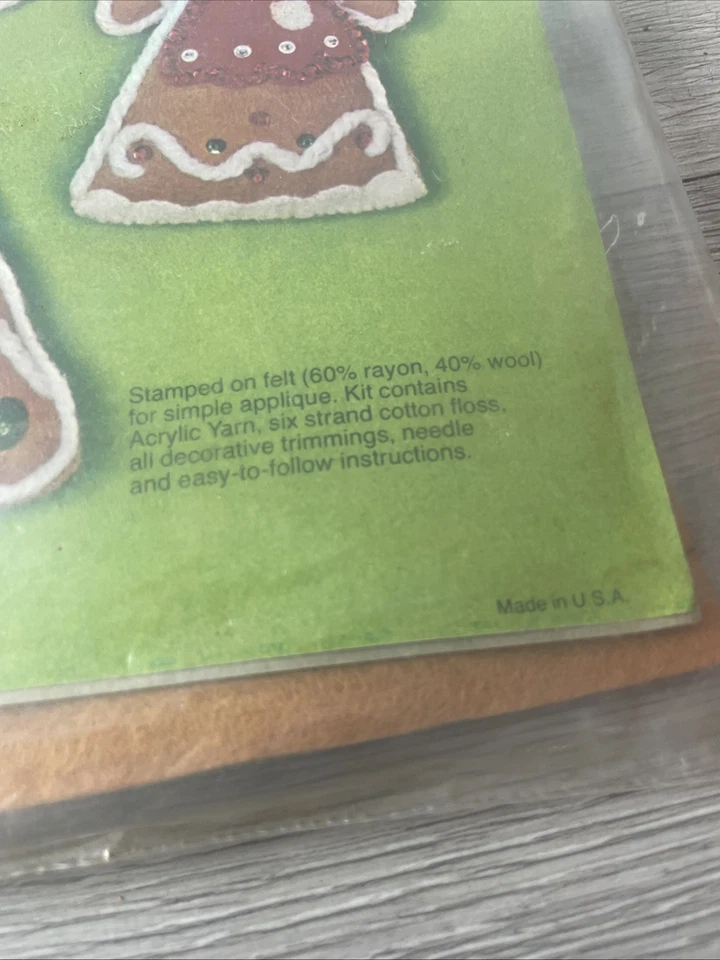 Bucilla Natal Agulha Puxar Brinquedos Joias Enfeites de Férias Biscoitos NOVO - Imagem 4 de 4