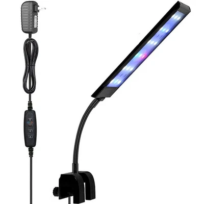 VARMHUS Fish Tank Clip on Light, RGB Clamp Aquarium Light Fish and Plant Aquarium Lig