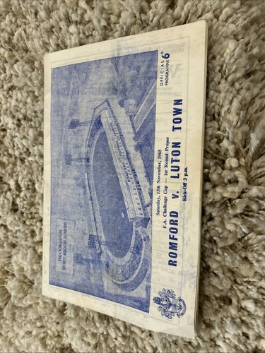 RAR: Romford v Luton Stadtprogramm FA Cup 13. November 1965