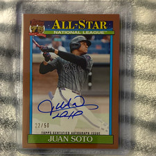 2026 Topps Update All-Star Juan Soto New York Mets Autograph #22/50 JERSEY MATCH