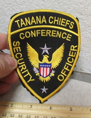 Embroidered Alaska Patch, cut off a Sleeve, Tanana Chiefs Security officer