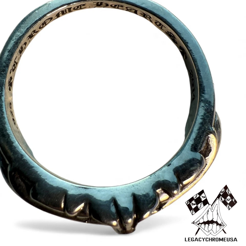 CHROME HEARTS 925 STERLING SILVER BABY FLORAL RING SIZE 8 - Image 3 of 4