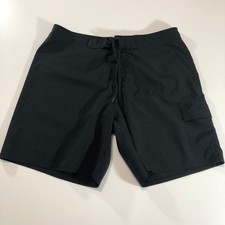Men's Surf Board Black Swim Trunk Shorts Size M with Side Pocket