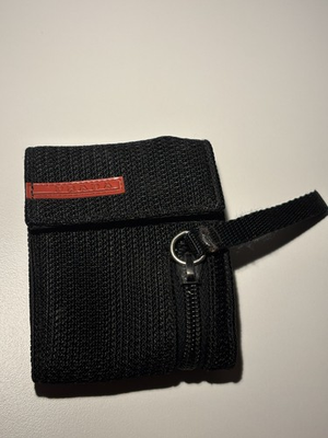 #ad #ad Mini borsello portamonete Prada in tessuto tecnico nero – Made in Italy EUR 150.00