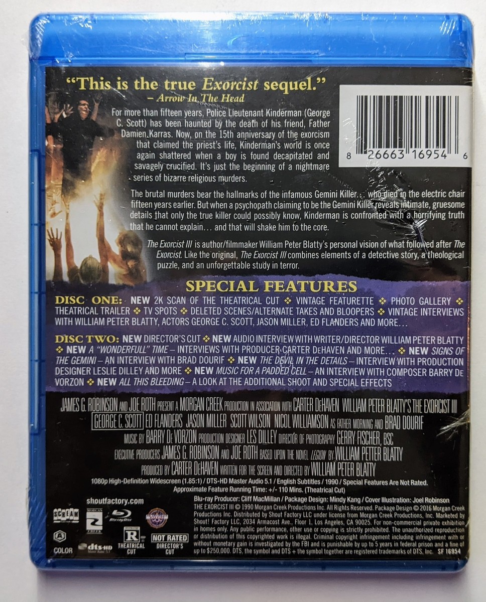 エクソシスト3('90米) Blu-ray Amazon.co.jp: エクソシスト3 4Kレストア [Blu-ray] : ジョージ