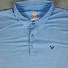 Callaway Polo Shirt Mens Size 2XL Blue Opti Dri Fit Golf Short Sleeve