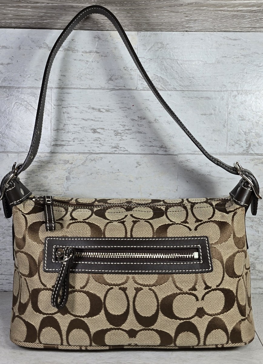 美品　COACH body shoulder bag 3way y2k Coach Y2K Navy Suede C Logo Bag Tan | eBay