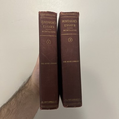 W. Carew Hazlitt Essays Of Michel De Montaigne Charles Cotton 2 Vol Set AL Burt