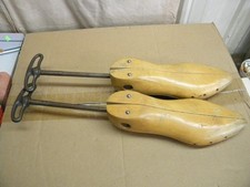 Pair of Vintage Wood Shoe Stretchers G. E. Belcher Stoughton, MA  Size 1 