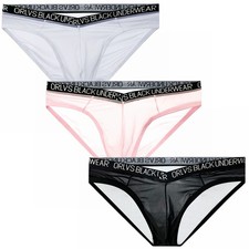 3 Pack Briefs Underwear Mens Bikini Bulge Pouch Panties Breathable Underpants