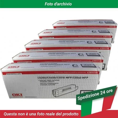42804548 Oki C5250/C5450/C5510/C5540 Toner Black 5 Pack