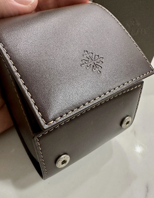 Patek Philippe Watch Travel Carry Case Dark Brown Leather Pouch
