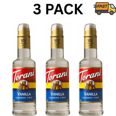 Torani Vanilla Syrup Original Flavor Coffee Drink Syrup 3 Pack