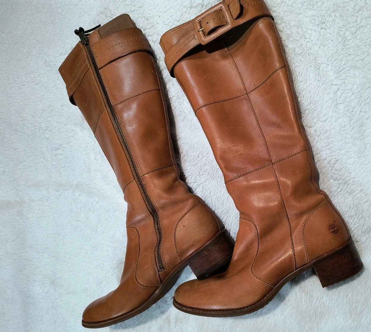 Timberland 55391 Women's Brown Leather Knee High Riding Boots Size 8.5 M AU 8.5