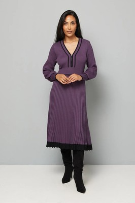 Wallis Plum Midi Dress Womens Casual Dresses