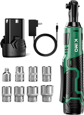 Cordless Electric Ratchet Wrench Set, 40Ft-Lbs, 400RPM, Cordless Ratchet Wrench