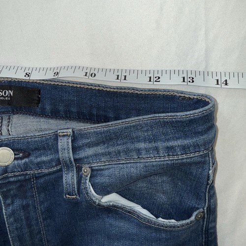 Hudson Blue Distressed Denim Barbara Skinny Jeans Size 28 - Picture 7 of 10