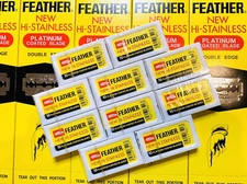 100 PCS Feather Double Edge Razor Safety Blades Original Made in Japan