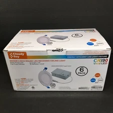 Cloudy Bay 4" 3000K/4000K/5000K Three Color Temperature Selectable White (6PK)