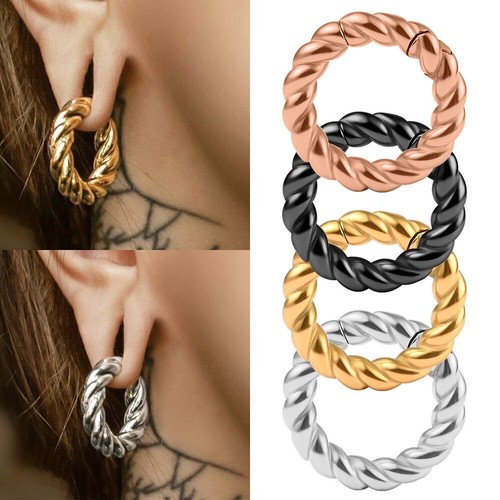 Twisted Chain Ear Weight Gauges Body Jewelry Stainless Steel