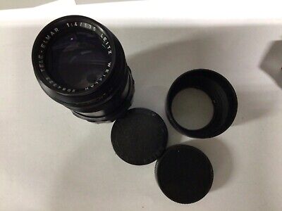 Leica Leitz Wetzlar Tele-Elmar 135mm F4 Lens with Hood Shade Leica Leitz Wetzlar Tele-Elmar 135mm F4 Lens with Hood Shade
