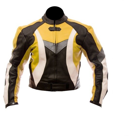 Herren Motorrad Lederjacke mit Protektoren Biker Jacke