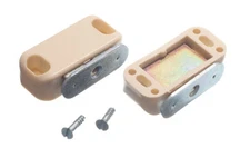 New 100 X Magnetic Cupboard Catch With Keeper Plate + Screws Beige - Onestopdiy
