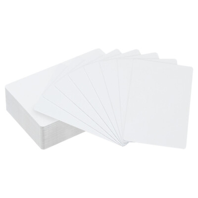50Stk Sublimation Metall Visitenkarten Leere 0.45mm Dickes 3.4x2.1'' Weiß