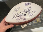 PITTSBURGH STEELERS SIGNED FOOTBALL SANTONIO HOLMES WILLIE PARKER HINES WARD
