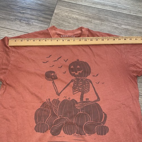 American Eagle Oversized Skeleton Graphic T-Shirt Halloween S/XS - Picture 5 of 8