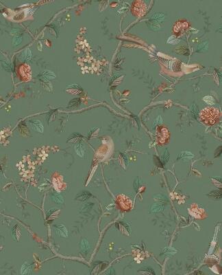 Eijffinger Tapete 333123 Pip Studio 6 Vögel Blüten Ranke Vlies Vliestapete