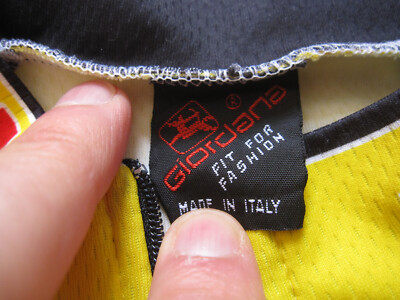 Maillot Cycliste Homme Giordana - Once Wurth Giant - Jaune Taille L - Occasion