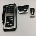 3pcs/set Gas Brake Footrest Foot Pedal Cover AT For AUDI A3 S3 8V 2013 2014 2015