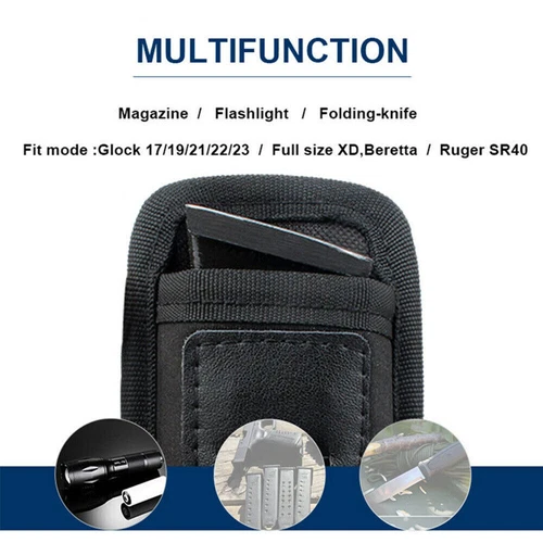3 Pack Tactical IWB Magazine Pouch for .40 .45 .22 9mm Pistol Mag Holder Holster - Bild 12 von 13