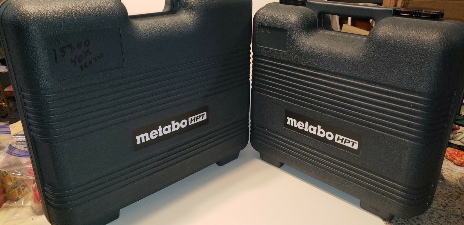 Metabo HPT Cases (Only) Green Hard Case Set Of 2 Finish Nailer Cases