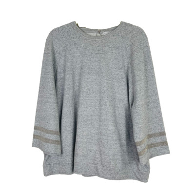 Brunello Cucinelli Womens Size XL Cotton Pullover Sweater Rhinestone Embellished