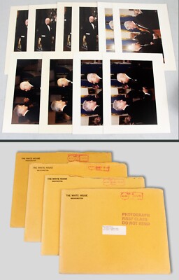 Sammlung 10 ORIGINAL Präsidentenfotos Bill CLINTON + George Christy Hillary