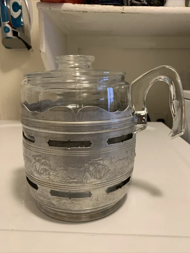 Vintage Pyrex Flameware 9 Cup Coffee Pot 7759 Made In U.S.A.