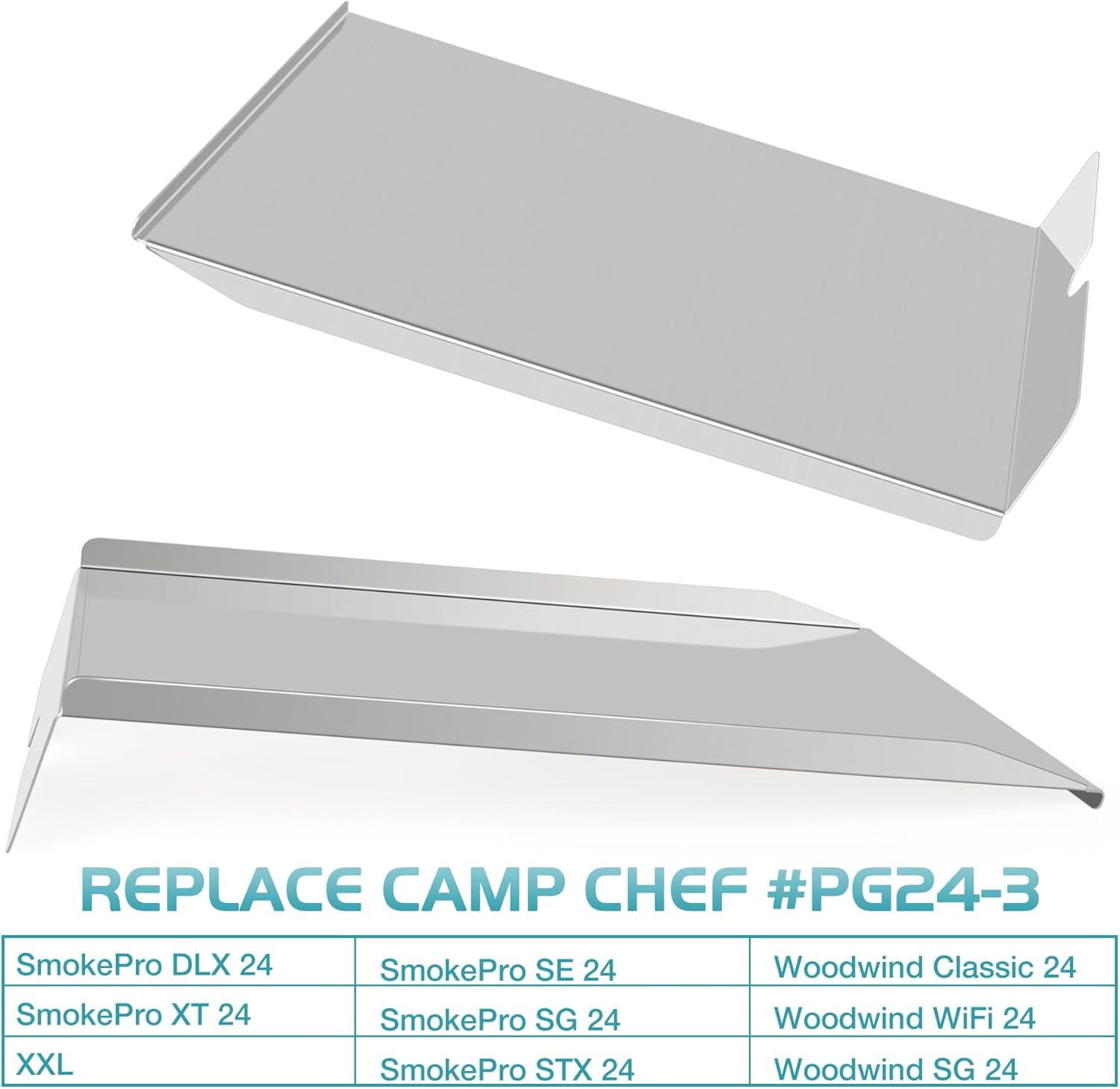 Grill Heavy Duty Stainless Drip Tray Heat Baffle Replacement Parts for Traeger