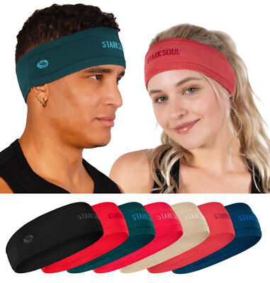 Premium Sportstirnband, Schweißband Headband für Freizeit Fitness Joggen Tennis