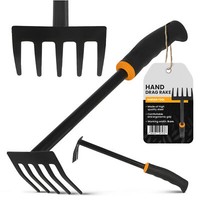 Kleinrechen Gartenrechen Breite 9Cm 5-Zinken-Handrechen Ergonomischer Griff