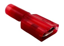 50pcs, US-made, Fully Insulated Quick-Disconnect Terminals, Female, for 22-18 AW