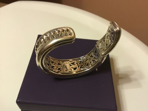 NEW SCOTT KAY LARGE CROSS WOVEN .925 STERLING SILVER OPEN CLOSE BALE VERY RARE!! - Picture 3 of 6
