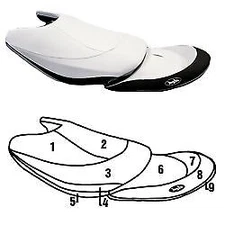 Yamaha Seat Cover FX Cruiser 2003 2004 Custom Fit BlackTip Jetsports NEW