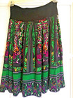 RIC RAC Purple/Green/Black Stretch Waist Skirt, Size: XS — photo 2