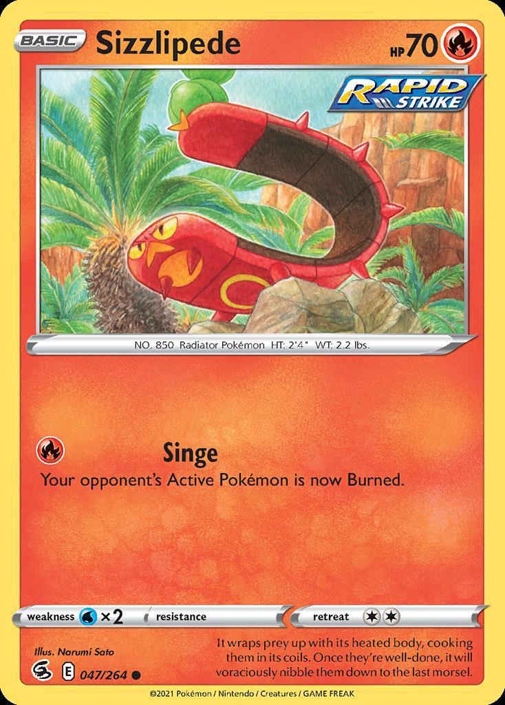 Pokemon Sizzlipede (47/286) Fusion Strike LP