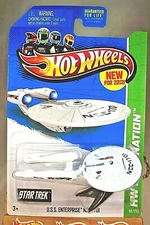 2013 Hot Wheels #60 HW Imagination-Star Trek U.S.S. ENTERPRISE NCC-1701 w/Fire