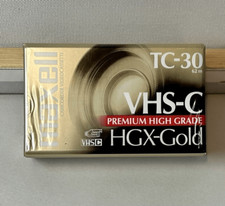 Maxell VHS-C TC-30 HGX-Gold Camcorder Blank Tape Premium High Grade New Sealed