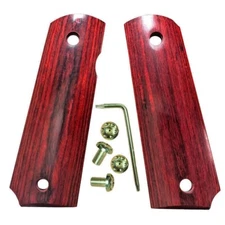 1911 Classic Wood Grips Smooth Full Size W/Screw & Wrench fits Springfield Colt 