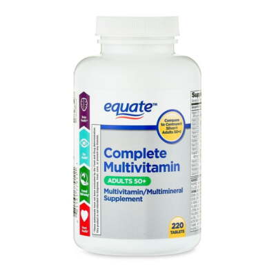 Equate Complete Multivitamin Tablets for Adults Aged 50+ 220 Coun